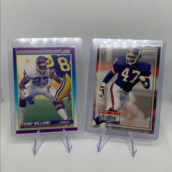 New York Giants NFL Football Trading Card Tiki Barber Pepper Johnson Jennings - Picture 5 of 5